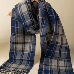 KUSVAA Unisex Checked Merino Wool Mufflers-image-69