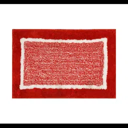 GBL COLLECTION Red & White Rectangular Anti Skid Floor Mat image 4