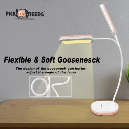 daily needs shop Rechargeable LED Study Table Lamp USB Charging With Long Battery Backup Study Lamp image 2