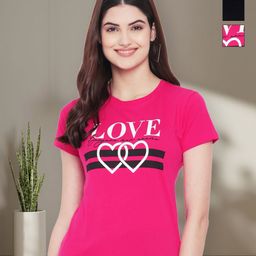 Tromko Women Typography 3 Printed Applique T-shirt-picture-1