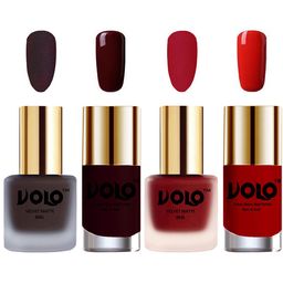 VOLO Set Of 4 Velvet Matte & Extra Shine Nail Polish - 8 ml Each - 29 - 36 - 44 - 38-13