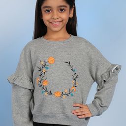 The Tribe Kids Girls Embroidered Sweatshirt-image-90