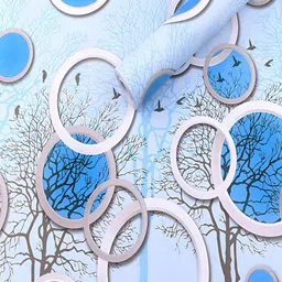 AmazingKarts Blue & White Printed Waterproof Self-Adhesive Wall Sticker-picture-20