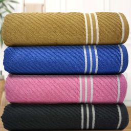 Aura Blue & Pink 4 Cotton 400 GSM Bath Towel-image-68