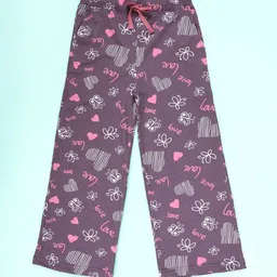 KiddoPanti Girls Printed Mid Rise Lounge Pants-picture-22