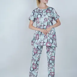 SHYAM SONS FLAIR Women Printed Night suit-image-86