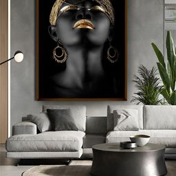Artsense Black & Gold Toned Canvas Wall Art-image-36