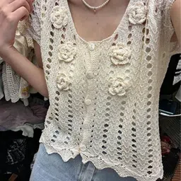 KPOP Women Self Design Scoop Neck Short Sleeves Top-picture-27