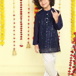 The Magic Wand Boys Embroidered Regular Kurta with Pyjamas-55