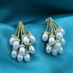 VAGHBHATT Gold Plated Pearls Studded Classic Studs Earrings-91