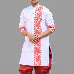 AMIT ONLINE Men Self Design Pure Cotton Ethnic Kurta-image-40