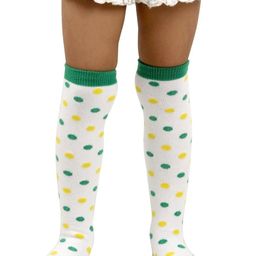 NESKA MODA Kids Green Printed Knee Length Cotton Socks-picture-18