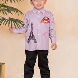 TOPLOVE Boys Embroided Conversational Printed Casual Shirt-image-42