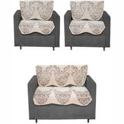 Fashion Throw Beige Jacquard Sofa Cover-image-45