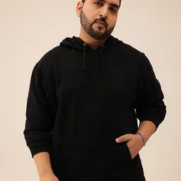 UNSTD Men Solid Hooded Sweatshirt-image-80