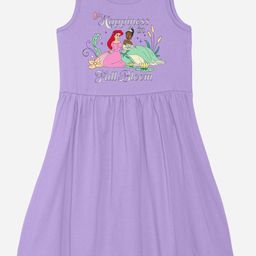 YK Disney Girls Printed Cotton Fit & Flare Dress-48