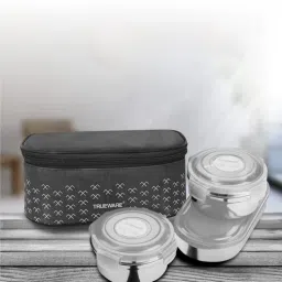 trueware Grey Stainless Steel 3Pcs Thermoware Lunch Box-picture-39