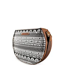 Funk For Hire Geometric Printed Structured Sling Bag image 4