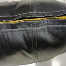 NOORA Black Leather Rectangle Cushion Covers-image-62