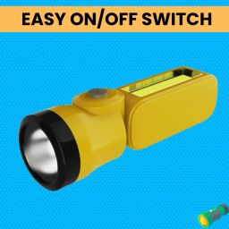 USB Rechargeable LED Torch Light with COBB Light With 1200mAh Battery LifeT421 Torch-image-81