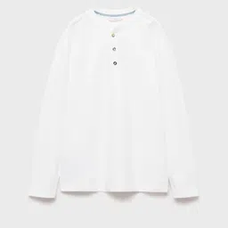 Mango Kids Boys Drop-Shoulder Sleeves Pure Cotton T-shirt-image-67
