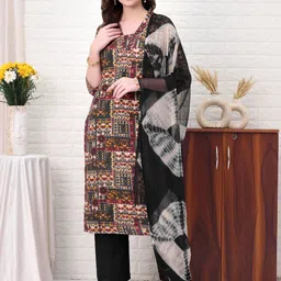 SINGNI Women Ethnic Motifs Printed Kurta with Trousers & Dupatta-picture-3