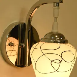 Somil Silver Plated Glass Elegant & Stylish Decor Modern Interiors Wall Lamps-image-9