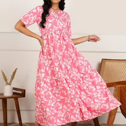 Fashfun Women  Floral Print Fit & Flare Maxi Dress-image-23