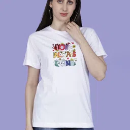 STARFOX Women Floral Printed Round Neck Cotton Relaxed Fit T-shirt-image-69
