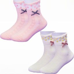 NESKA MODA Girls Pack Of 2 Ankle Length Socks-picture-35