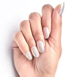 FEELHIGH Set Of 24 Re useble Press-On Chrome Nails - C07 image 3
