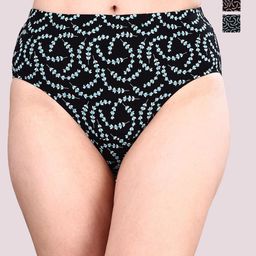 Soie Women Pack Of 3 Printed Cotton Hipster Briefs-22
