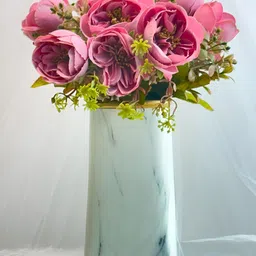 Art Street WhiteMarble Design Ceramic FlowerVases-32