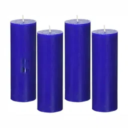 PEEPALCOMM Blue 4 pieces Pillar Candle-image-28