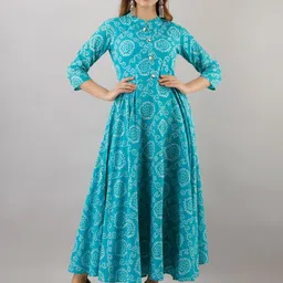 Arudhi Women Bandhani Printed Pure Cotton Anarkali Kurta-picture-20