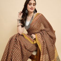 Anouk Rustic Ethnic Motifs Printed Bhagalpuri Saree-picture-2