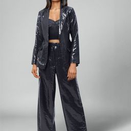 EMBLAZE Embellished Notched Lapel Top & Trousers With Jacket Co-Ords-image-38