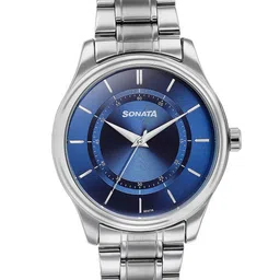 Sonata Men Dial & Stainless Steel Bracelet Style Straps Analogue Watch 77149SM01-image-96
