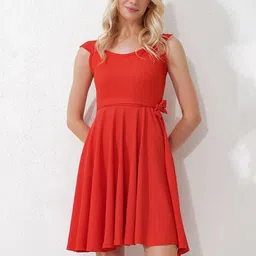 Trend Alacati stili Sleeveless Fit & Flare Dress-image-72