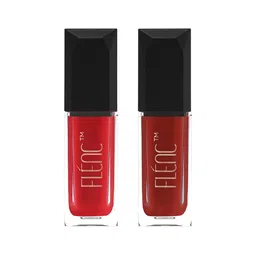 FLENC 2Pc Cryla Smudge-Proof Velvet Matte Liquid Lipstick- 5 ml Each -Barcelona-Kuwait-49