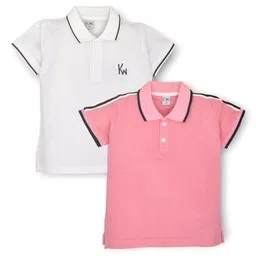 BAESD Pack Of 2 Boys Solid Polo Collar Cotton T-shirts-picture-10
