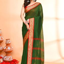 Piyari Fashion Taant Saree With Stitched Blouse-picture-15
