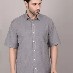 ASHTOM Men Micro Checks Checked Standard Regular Fit Casual Shirt-image-44