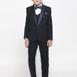 YK Boys Printed Single-Breasted Five-Piece Suit-image-99
