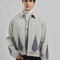 Overlays Men Brand Logo Quilted Jacket with Embroidered-image-27
