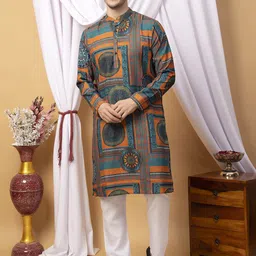 Hangup Men Printed Regular Kurta with Pyjamas-image-99