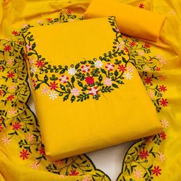 Panzora Embroidered Unstitched Dress Material-image-20