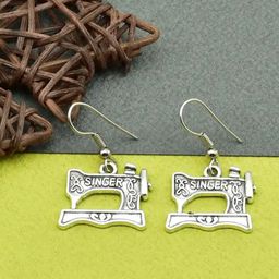 HIGH TRENDZ Girls German Silver-Plated Oxidised Contemporary Drop Earrings-32