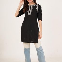 Embroidered Pure Cotton Womens's Tops-image-76