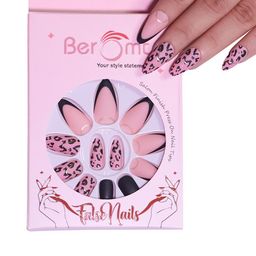 BEROMT Set Of 16 Press On Artificial Nails With Nail Glue & Filler Shade - BFN324FN-4